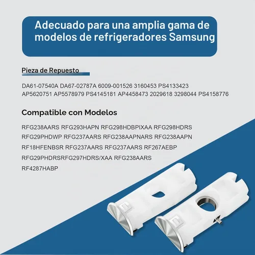 Vista 7 de DA61-07540A Versión mejorada para mango de refrigerador y congelador Samsung Kit de reemplazo para mango de puerta de congelador Samsung