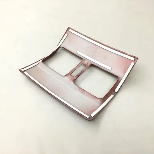Vista 3 de ABS madera grano interior consola trasera salida de aire panel marco cubierta ajuste ajuste para Toyot* Prado FJ150 2010 ~ 2017
