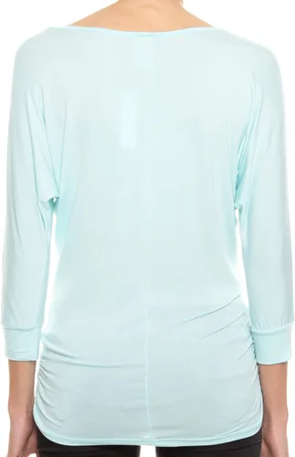 Vista 3 de Camiseta Dolman con mangas 34 para mujer (S-3XL), fabricada en Estados Unidos