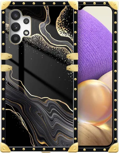 Vista 98 de Funda compatible con Samsung Galaxy A03S 4G, TPU suave de lujo y parte trasera de policarbonato duro para niñas y mujeres, funda protectora a prueba