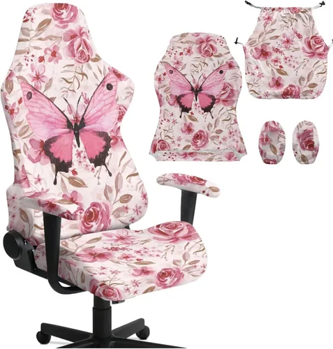 Vista 23 de Peacock Gaming Chair Slipcover with Zipper Computer Chair Covers Strtchable 4pcs Ergonomic Gamer Chairs Protector for Adults,Blue