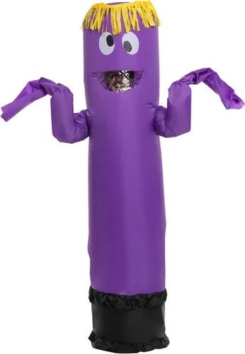 Vista 6 de Spooktacular Creations Disfraz inflable de tubo de bailarina, brazo ondeando loco, disfraz de Halloween tamaño adulto