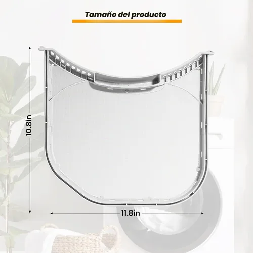 Vista 2 de Filtro de pelusa compatible para modelos de secadora LG DLE2601R, DLE2601W, DLE2701V, DLE3050W, DLE3170W
