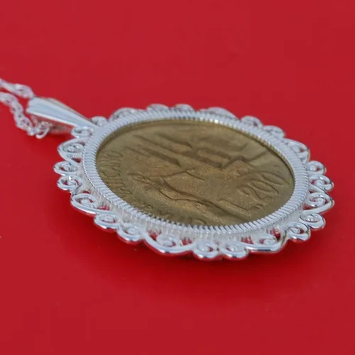 Vista 2 de 1991 Vaticano 200 Liras BU Moneda No Circulada 925 Collar NUEVO