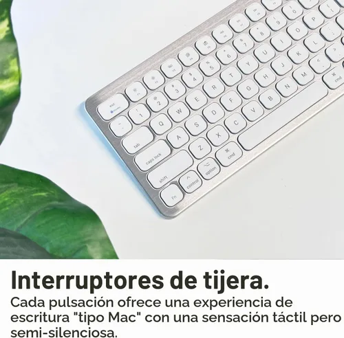 Vista 6 de Macally Teclado USB con cable para Mac - Teclado Apple compatible con puertos USB para mouse - Teclado Mac de tamaño completo con teclado numérico