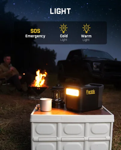 Vista 4 de Fanttik Inflador de neumáticos X9 ultra portátil para camioneta, RV Bomba de aire 3 en 1, estación de energía, linterna Inflador 6 veces más