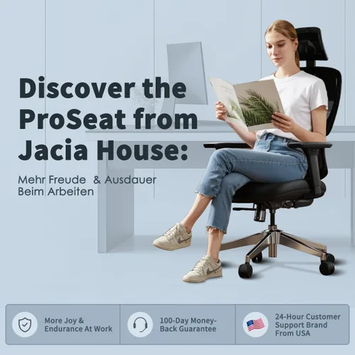 Vista 5 de Silla de oficina ergonómica Silla de computadora grande y alta de malla