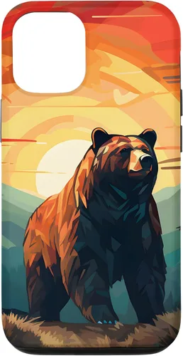 Vista 27 de Funda para iPhone 11 Bear Retro Sunset Forest Spirit Animal