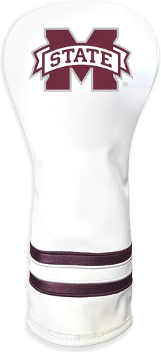 Vista 49 de Team Golf NCAA Funda para Cabeza de Palo de Golf Fairway Vintage Blanca, Diseño que se Ajusta a la Forma, Diseño Retro