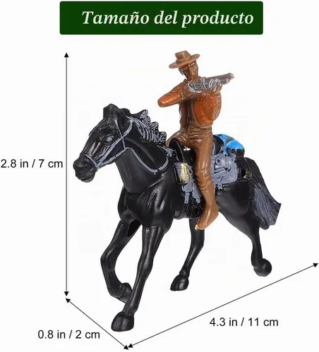 Vista 6 de Figuras occidentales, figuras de acción modelo, equitación de plástico indios, figuras de juego, 8 piezas