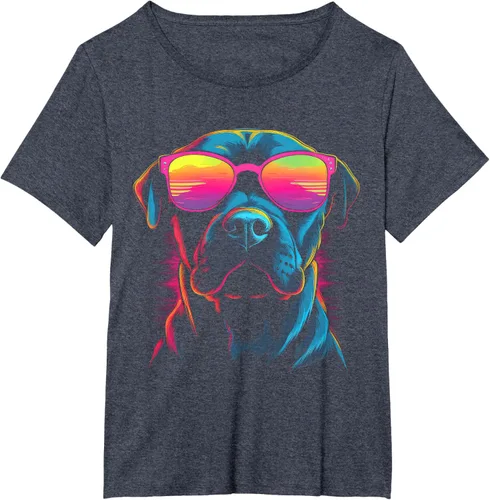 Vista 66 de Pit Bull Mom Dog Lover Colorido Artistic Pitbull Owner - Camiseta para mujer, Negro