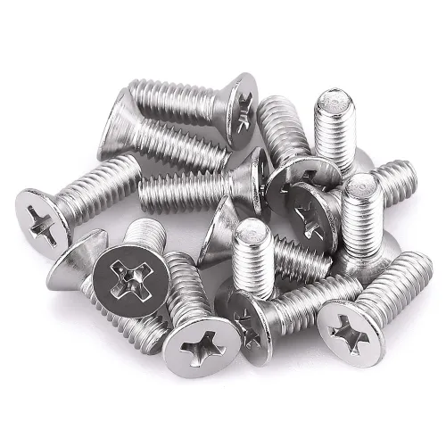 Vista 9 de Tornillos de máquina de cabeza avellanada plana 1/4-20 x 1, Phillips Drive, acero inoxidable 304 18-8, rosca completa, rosca gruesa UNC, 25 PCS