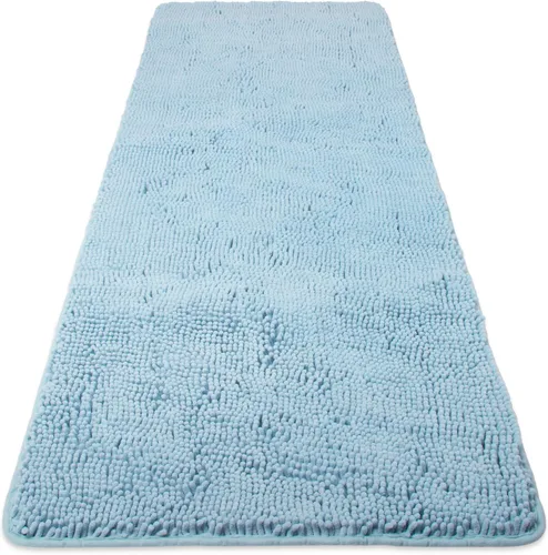 Vista 276 de Yeaban Alfombra de pasillo de baño de 24 x 72 pulgadas, antideslizante, alfombra de baño larga de felpilla gruesa, absorbente y lavable, alfombra