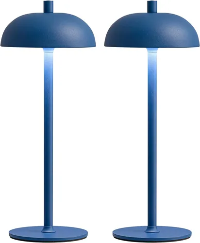 Vista 15 de Juego de 2 lámparas de mesa LED inalámbricas pequeñas de 12 pulgadas, lámpara de escritorio portátil impermeable, luces de batería recargable