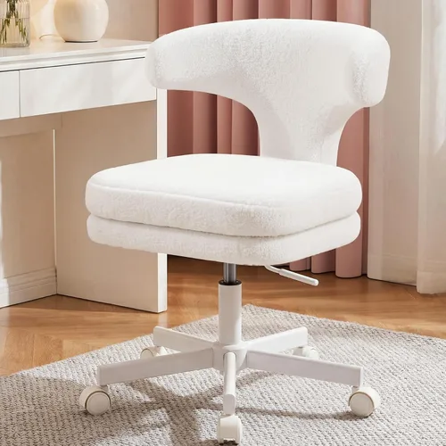 Vista 11 de GTPLAYER Swivel Office Desk Chair with Wheels, Adjustable Height Vanity Chair with Back Support, Comfy Rolling Stool for Home Office, Bedroom &