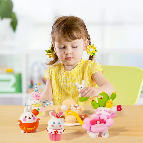 Vista 5 de Cutedeer Arcilla de modelado de secado al aire – 12 colores, arcilla de moldeo de espuma suave de 2.6 libras, creativo para niños y adultos