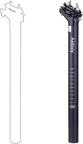 Vista 7 de Aeibxiy Bicicleta SeatPost 1.071 in 1.217 in 1.244 in aleación de aluminio 13.780 in bicicleta asiento post para montaña carretera bicicletas BMX