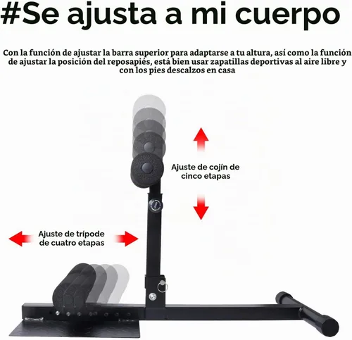Vista 5 de INNOLIFE Sissy Squat Machine Adjustable Height, Protective Foam Thick Steel Fitness Home Gym