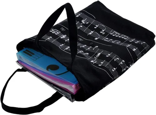 Vista 6 de Bolsas de comestibles reutilizables, bolsa de música, bolsa de lona perfecta para ir de compras