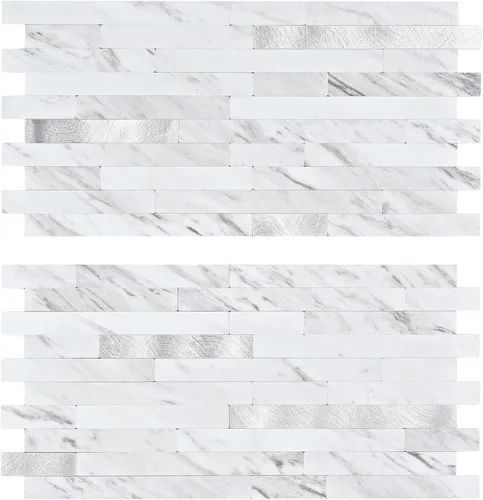 Vista 8 de Midcard 20 hojas de azulejos de pared de PVC para salpicaduras, para salpicaduras de cocina