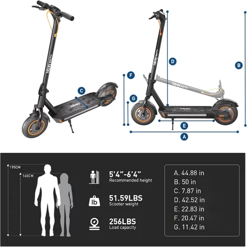 Vista 7 de Hiboy MAX Pro Electric Scooter, 46.6 Miles & 22 MPH Commuting E-Scooter