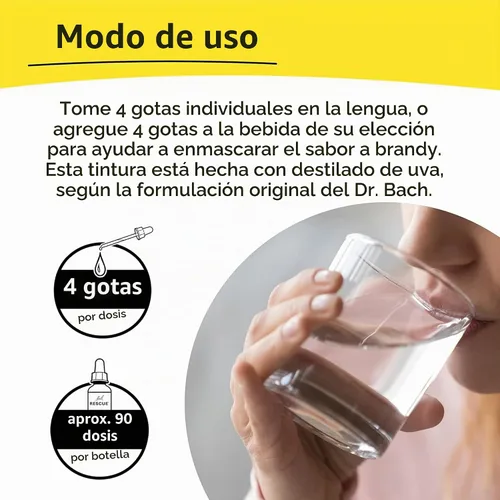 Vista 4 de RESCUE REMEDY - Cuentagotas homeopático natural para aliviar el estrés