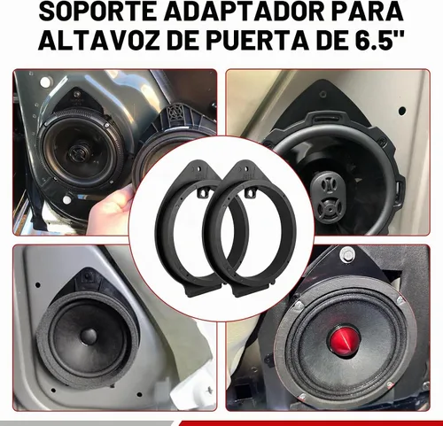 Vista 6 de RED WOLF Puerta delantera/trasera de 6.5 pulgadas de actualización de altavoz del mercado de accesorios Instalar espaciadores de soporte