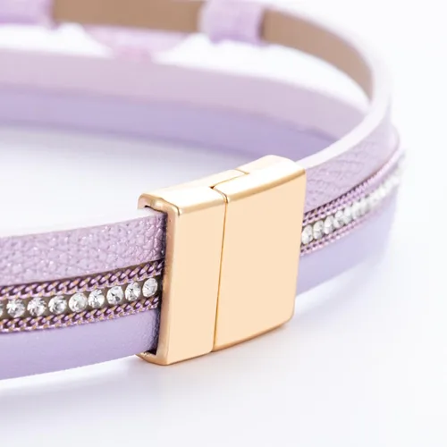 Vista 60 de FANCY SHINY - Pulsera de cuero estilo bohemio, pulsera de cuentas de cristal con cierre magnético, regalos de joyería para mujer