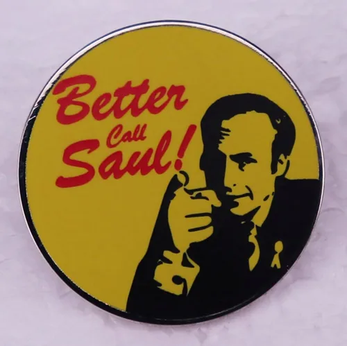 Vista 2 de Better Call Saul Goodman Breaking Bad TV Programa de TV Título Logo 1.15" Esmalte Pin Insignia, Esmalte, Esmalte