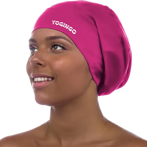 Vista 11 de Gorra de natación extragrande – gorro de natación para cabello largo, rastas, cabello ondulado, extensiones de cabello, trenzas, rizos y afros