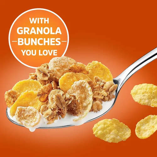 Vista 6 de Honey Bunches of Oats Cereal de desayuno tostado con miel, cereales de avena con miel con racimos de granola, caja de 18 onzas (paquete de 4)