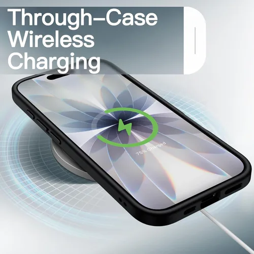 Vista 6 de JETech Funda mate para iPhone 17 de 6.3 pulgadas, protección contra caídas de grado militar, carcasa trasera translúcida esmerilada minimalista