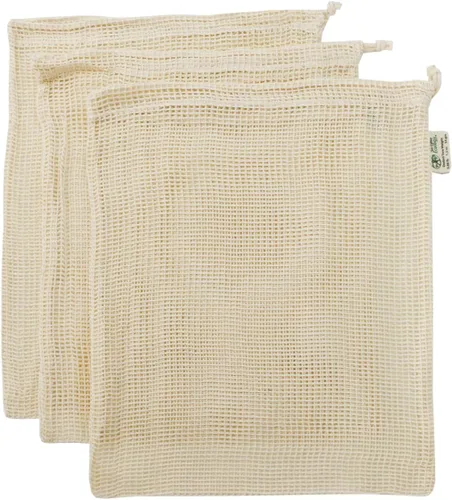 Vista 7 de Simple Ecology Bolsas de algodón orgánico para las compras de comestibles, reutilizables, algodón natural