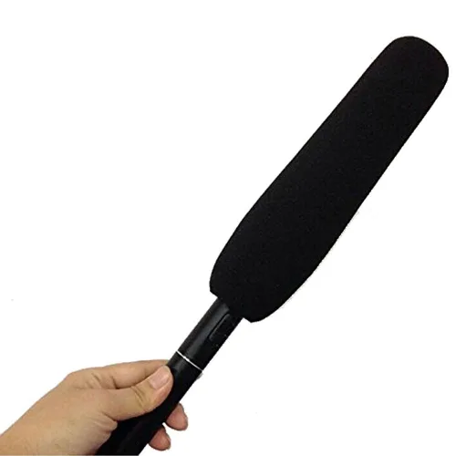 Vista 2 de AKOAK 1pc x 4.7 in Negro Cámara Micrófono Parabrisas Espuma Suave Micrófono Cubierta Esponja para Micrófonos de Escopeta para Audio-Technica, Azden