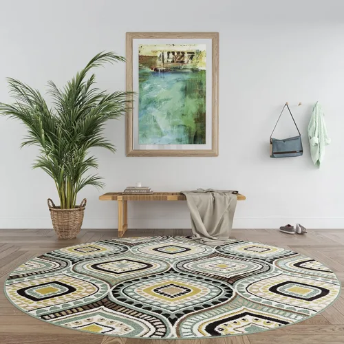 Vista 17 de Alfombras modernas de 5 x 7 para interiores, para sala de estar, comedor, dormitorio, cocina, entrada, alfombra contemporánea, marrón Marrón