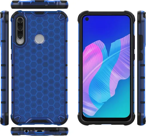 Vista 279 de Pzwoxukhov Funda compatible con Huawei Nova 3i, compatible con Huawei P Smart+ 2018 Honeycomb Anti-Drop Shock-Absorbing Case Negro