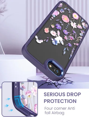 Vista 7 de Dretal Funda para iPhone SE 2022/2020, iPhone 8/7, con 2 protectores de pantalla, probada contra caídas de grado militar, parte trasera dura y borde