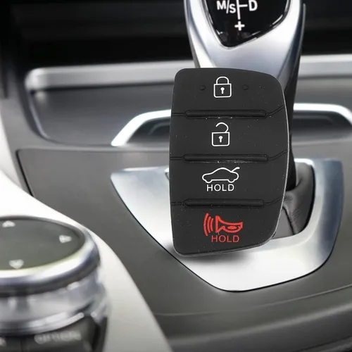 Vista 7 de X AUTOHAUX 4 botones de coche remoto Fob caso cubierta inserto de goma teclado teclado reemplazo para Hyundai