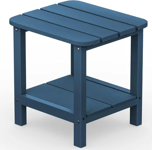 Vista 19 de SERWALL Mesa auxiliar Double Adirondack, Mesa auxiliar de forma rectangular, Negra