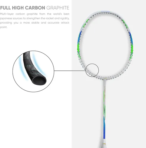 Vista 5 de Li-Ning G-Force Superlite 3700 - Raqueta de bádminton de fibra de carbono con cubierta completa