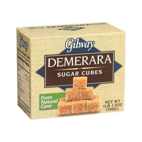 Vista 3 de Gilway Cubos de azúcar Demerara De azúcar de caña natural 17.6 oz (500 g) cada uno [Paquete de 2]