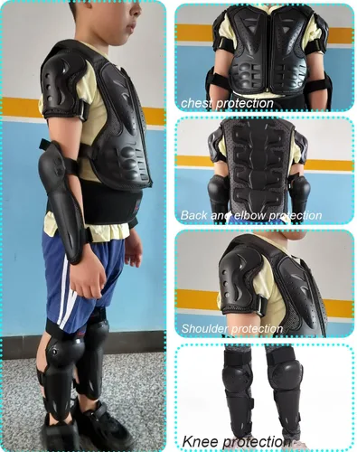 Vista 2 de Reomoto Protector de cuerpo completo para niños, equipo de motocross, para motocicleta, ciclismo, esquí, motocicleta, equitación, chaleco