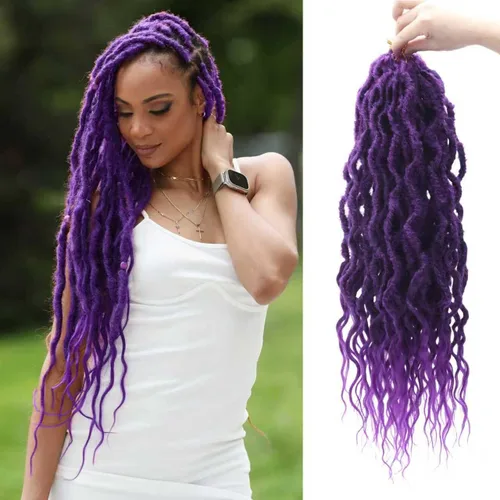 Vista 29 de Rizos de cabello sintético tejido en crochet de 16 pulgadas, 8 paquetes, Rizos de cabello tejido en crochet pre-enlazados con extremos rizados