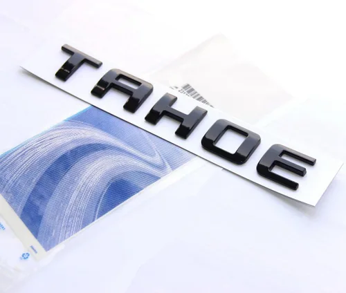 Vista 2 de Yoaoo Paquete de 2 emblemas de placa de identificación de Tahoe OEM compatibles con Tahoe 2007-2019 brillante brillante