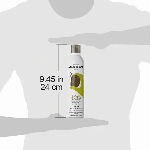 Vista 6 de Mantova Spray de aceite de oliva virgen extra con sabor a trufa negra, espray de cocina saludable para el corazón, perfecto para ensaladas y salsas