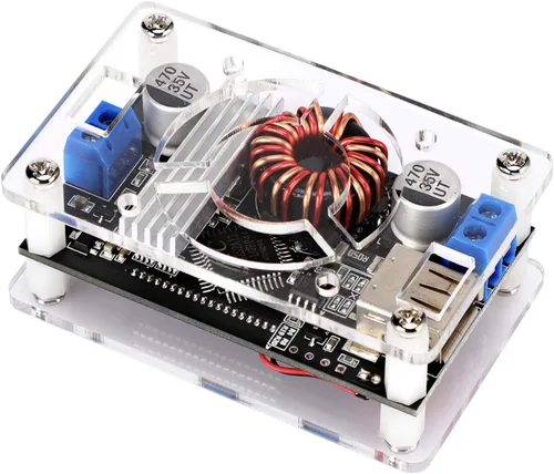 Vista 5 de DROK Regulador de voltaje Buck Boost, DROK DC 6-30V a DC 0.5-30V Convertidor de voltaje ajustable de 5V 12V 24V, módulo transformador de 4A 60W