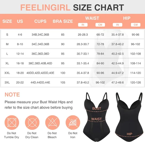 Vista 6 de FeelinGirl Shapewear for Women Tummy Control Slimming Body Shaper Low Back Built-in Bra Fajas