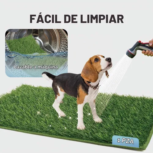 Vista 6 de HQ4US - Almohadilla de hierba para perro con bandeja, sin olor, para caja de arena para perro