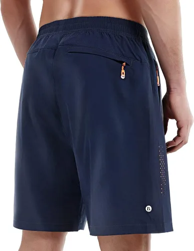 Vista 2 de Pantalones cortos deportivos para hombre, pantalones cortos de entrenamiento para correr, tenis, gimnasio, 5, 7, 9 pulgadas, cómodos, ligeros, 3