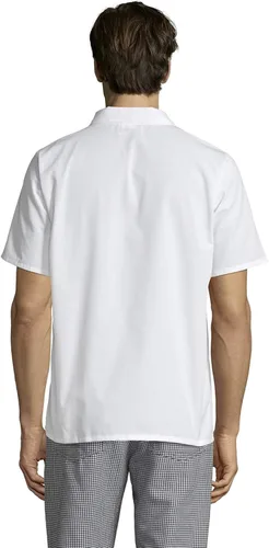 Vista 2 de Uncommon Threads Camisa unisex sin bolsillo para restaurante con cierre a presión